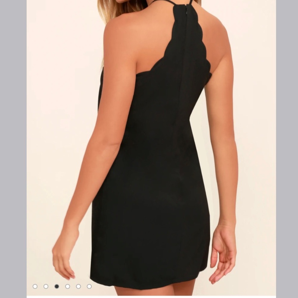 LULUS Endlessly Endearing Black Scalloped Dress - Picture 3 of 11